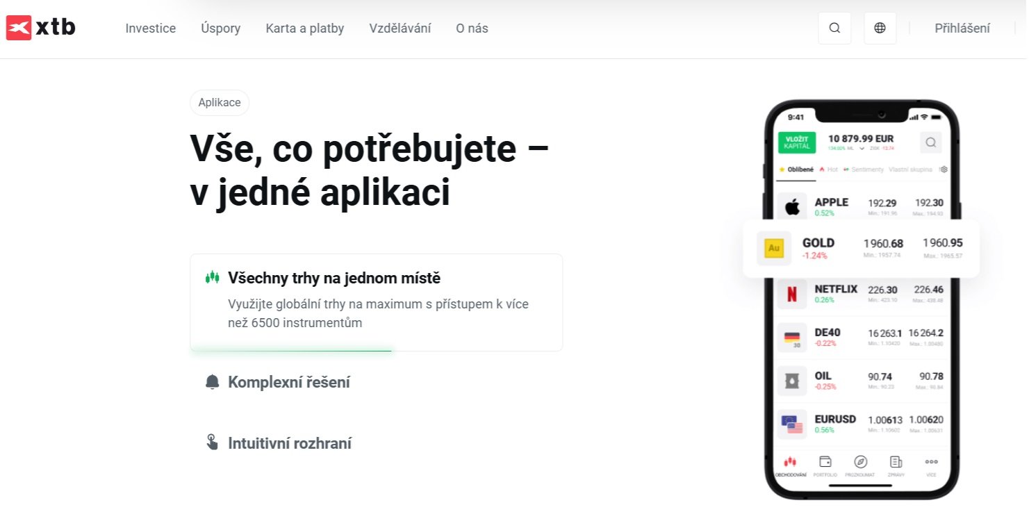 Aplikace pro obchodování xStation brokera XTB se řadí mezi jednu z těch nejlepších na trhu