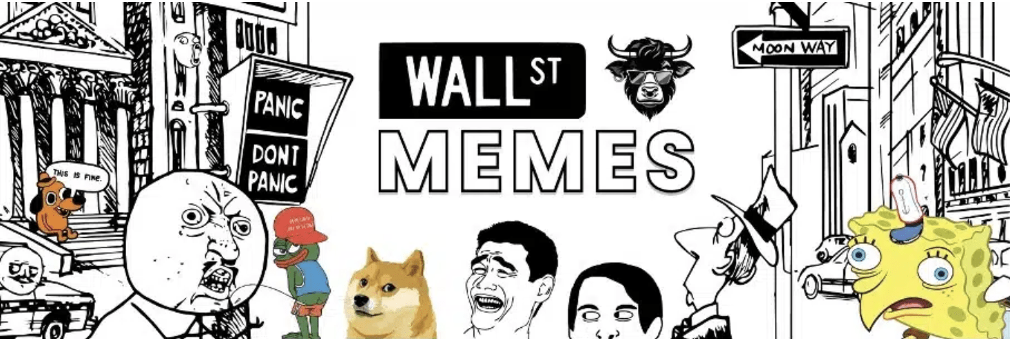 Wall Street Memes - úvodní stránka