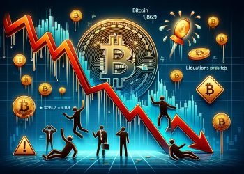 Cena bitcoinu klesá (DALL)