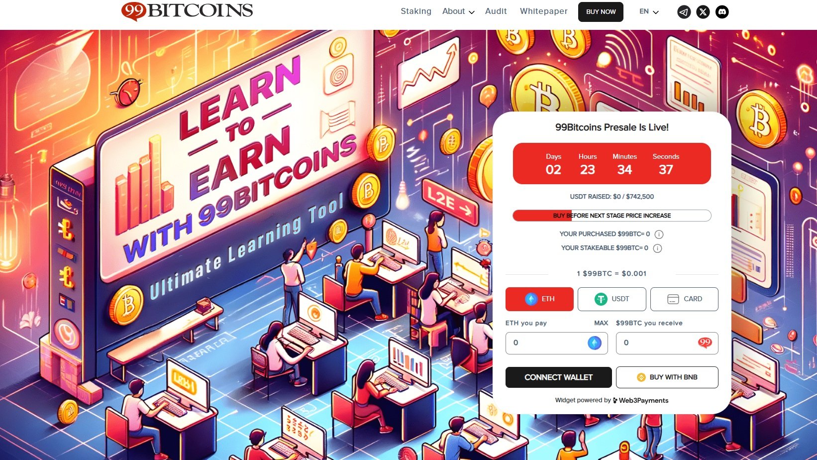 Předprodej projektu 99Bitcoins, jehož studenti mohou získat kryptoměny zdarma