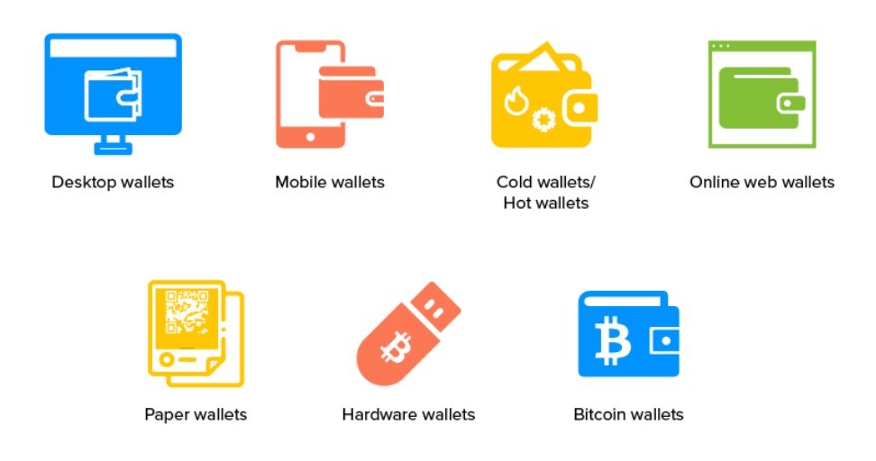 Typy kryptoměnových peněženek sloužících pro ukládání bitcoinů.
