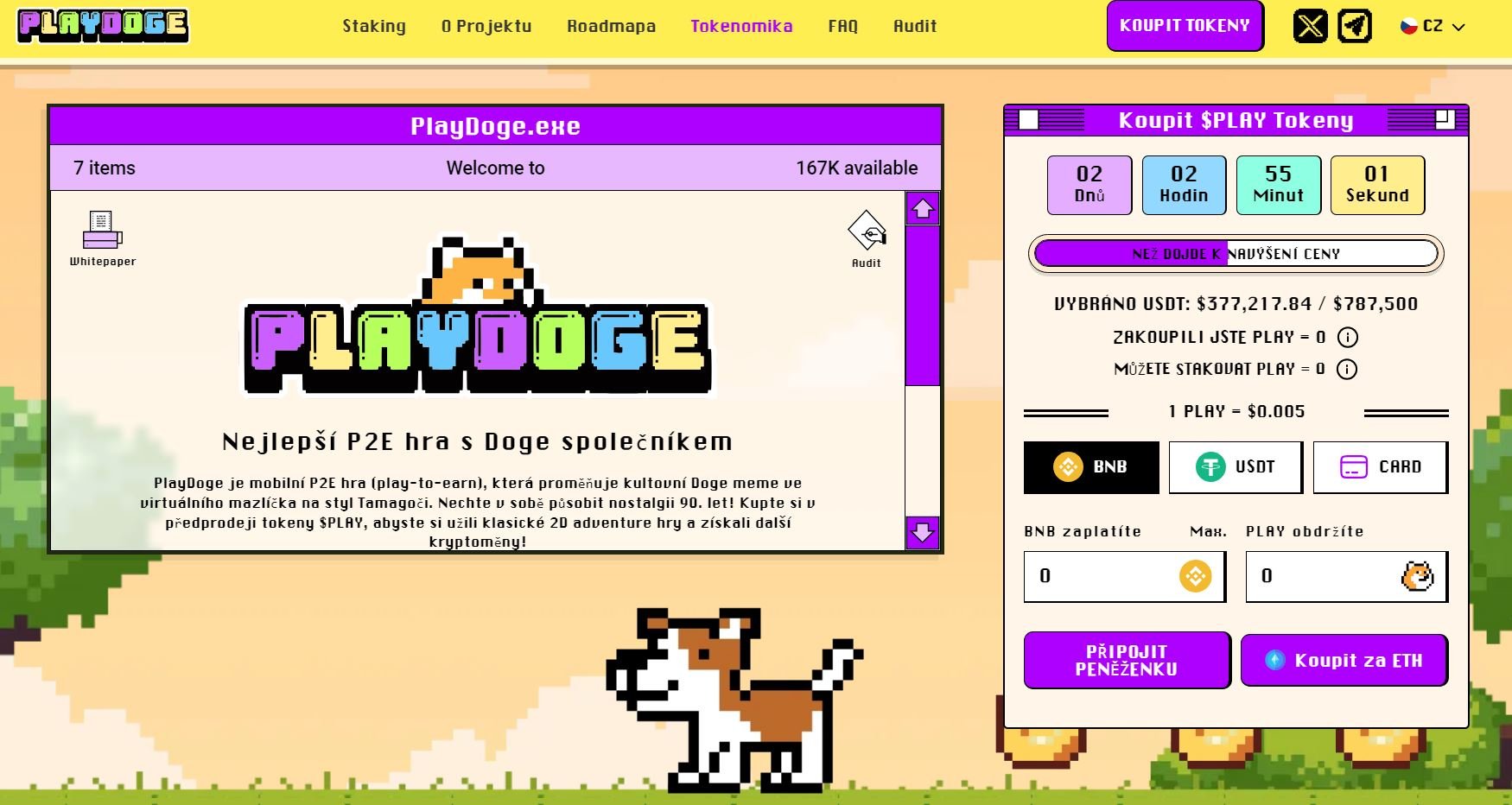 PlayDoge je projekt založený na play2earn a patří mezi solidní krypto airdropy