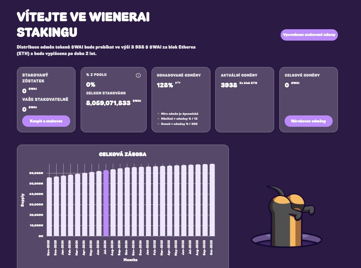 Staking tokenů WienerAI