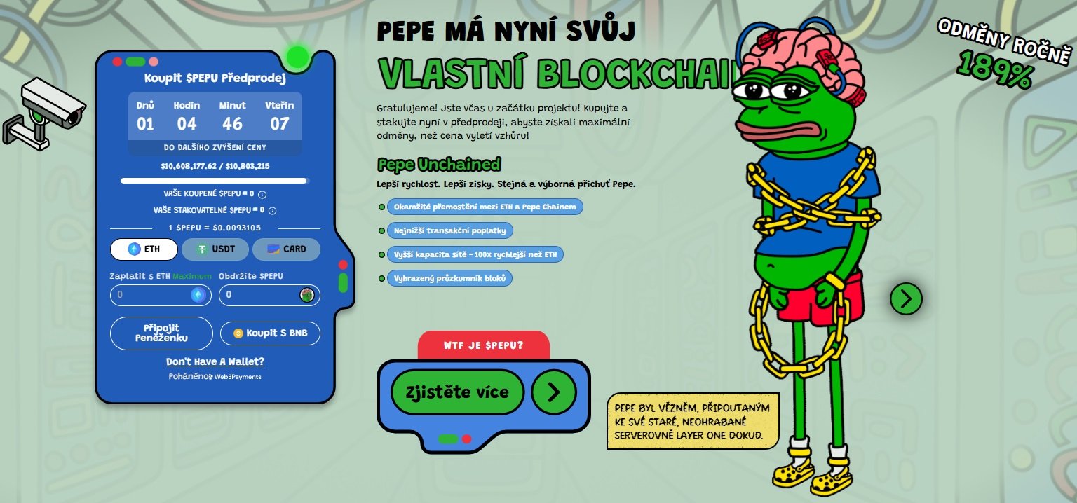 Předprodej Pepe Unchained nabízí možnost nákupu tokenů PEPU za výhodnější cenu, díky čemuž jde o zajímavou alternativu ke kryptoměně solana