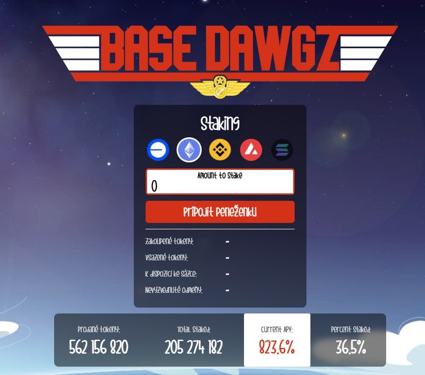 Díky stakingu lze získat meme coiny Base Dawgz zcela zdarma