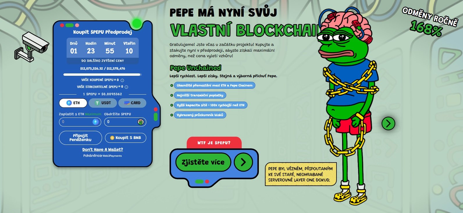 Do předprodeje Pepe Unchained se ve velkém zapojily i velryby