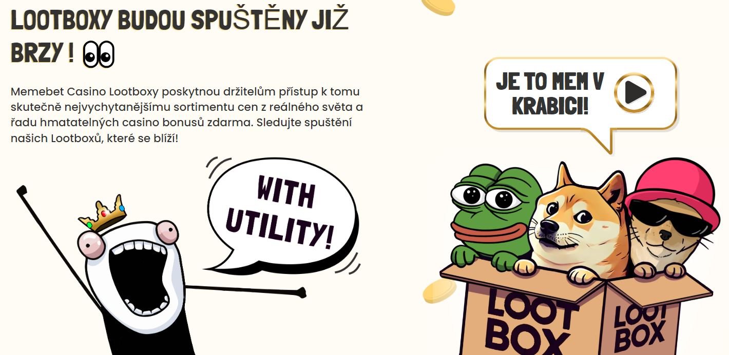 Zajímavou alternativou k bitcoinu je i kryptoměna Memebet Token, která poskytuje držitelům přístup i k Lootboxům, ve kterých na ně čeká spoustu výhod.