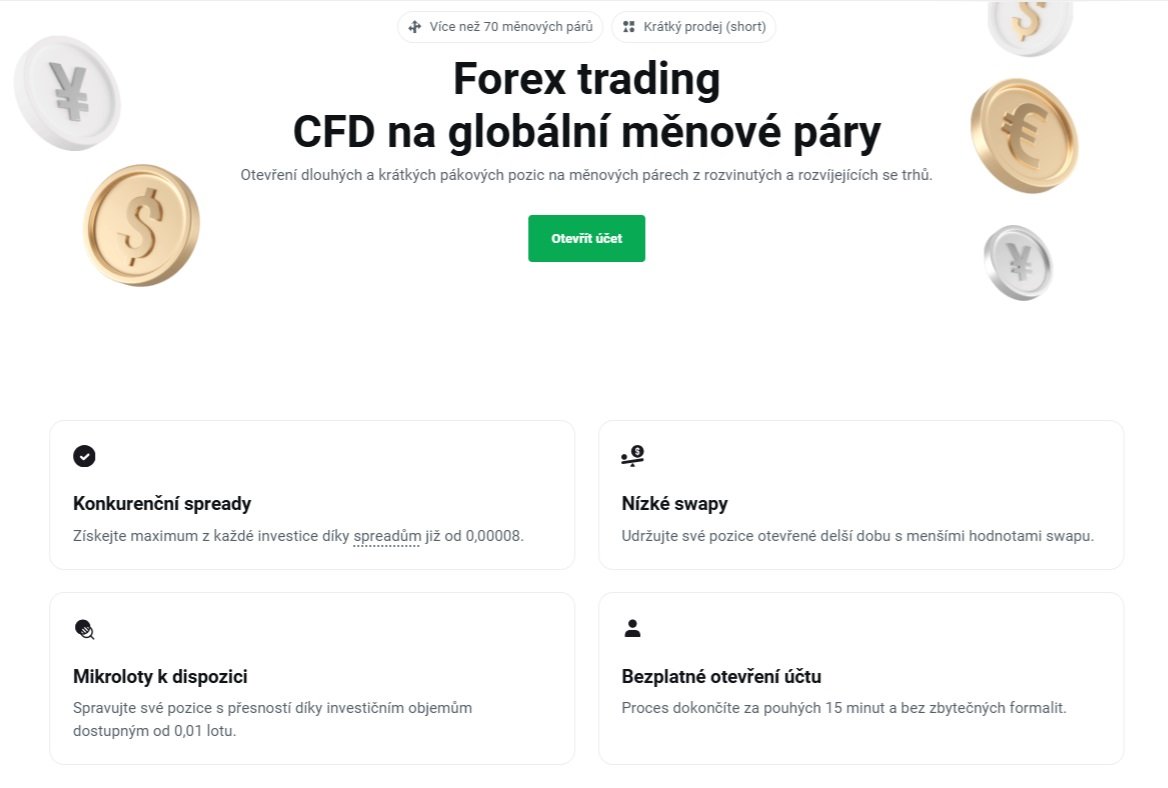 Forex obchodování u brokera XTB nabízí konkurenční spready nebo nízké swapy