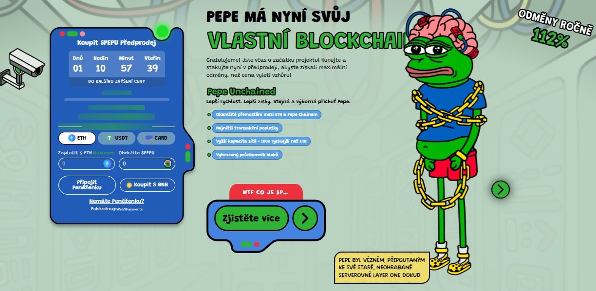 Předprodej Pepe Unchained láká tisíce investorů, kteří věří v potenciál meme coinů a vidí v nich zajímavou alternativu k bitcoinu