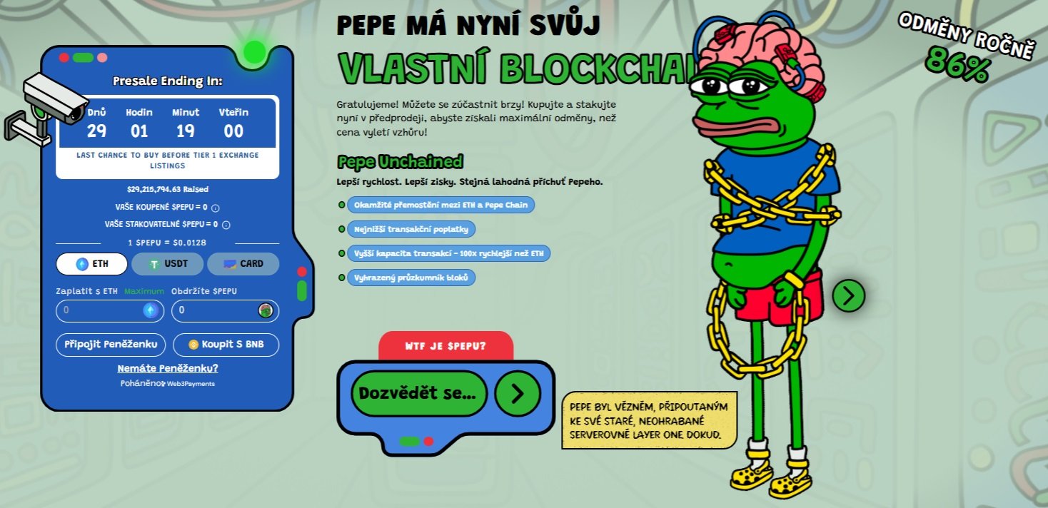 Pepe Unchained je zajímavou alternativou k dogecoinu