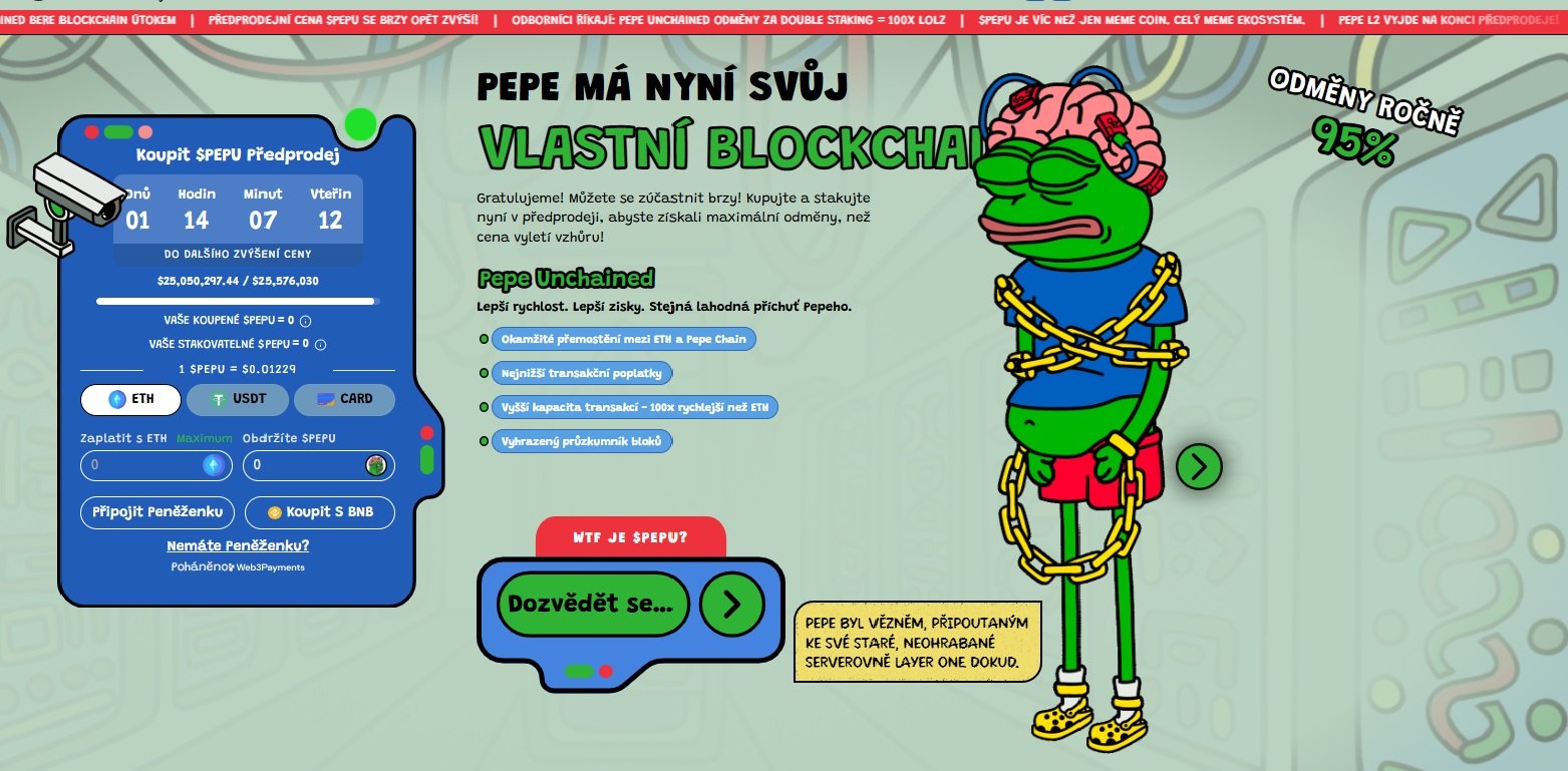 Pepe Unchained je zajímavou alternativou ke známějšímu meme coinu Pepe Coin