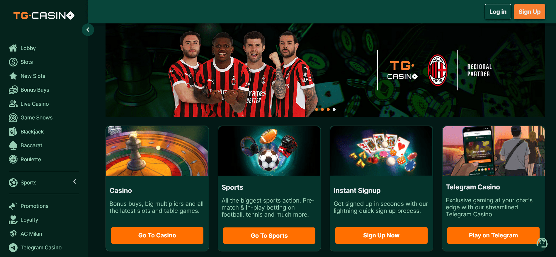 tg casino - live casino online pro rok 2025 