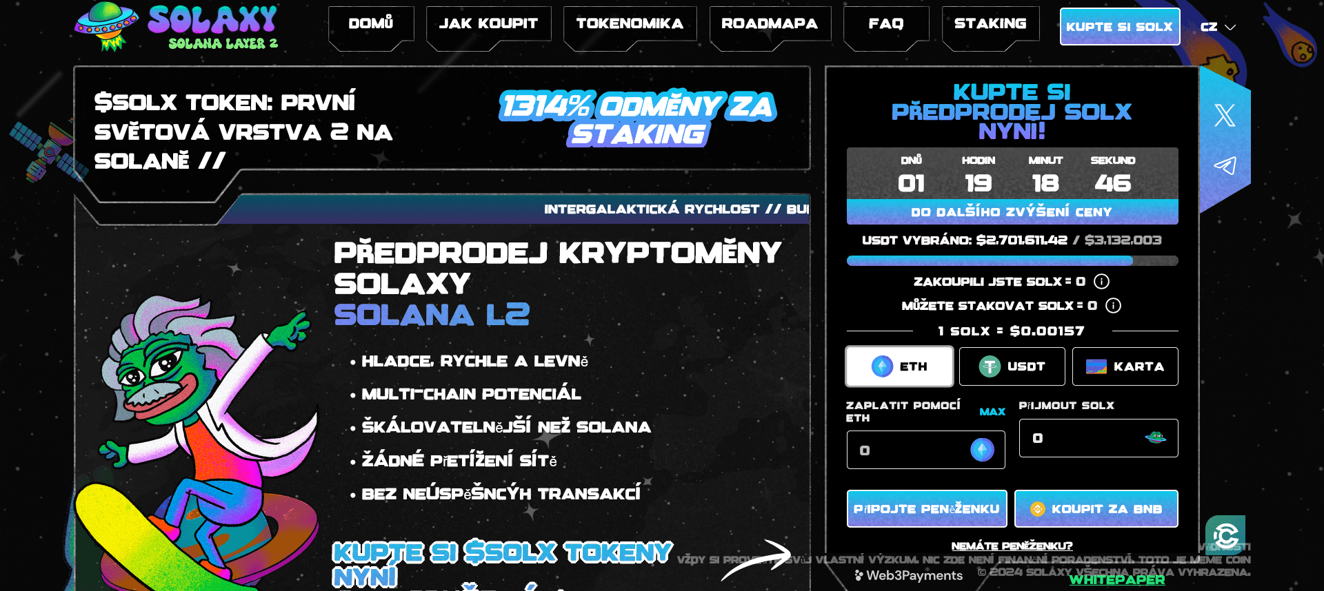 solaxy web - ekologické kryptoměny