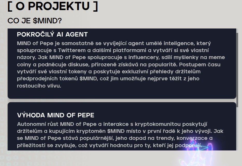 Kryptoměny recenze - Včasní investoři si mohou tokeny Mind of Pepe koupit už nyní v rámci předprodeje