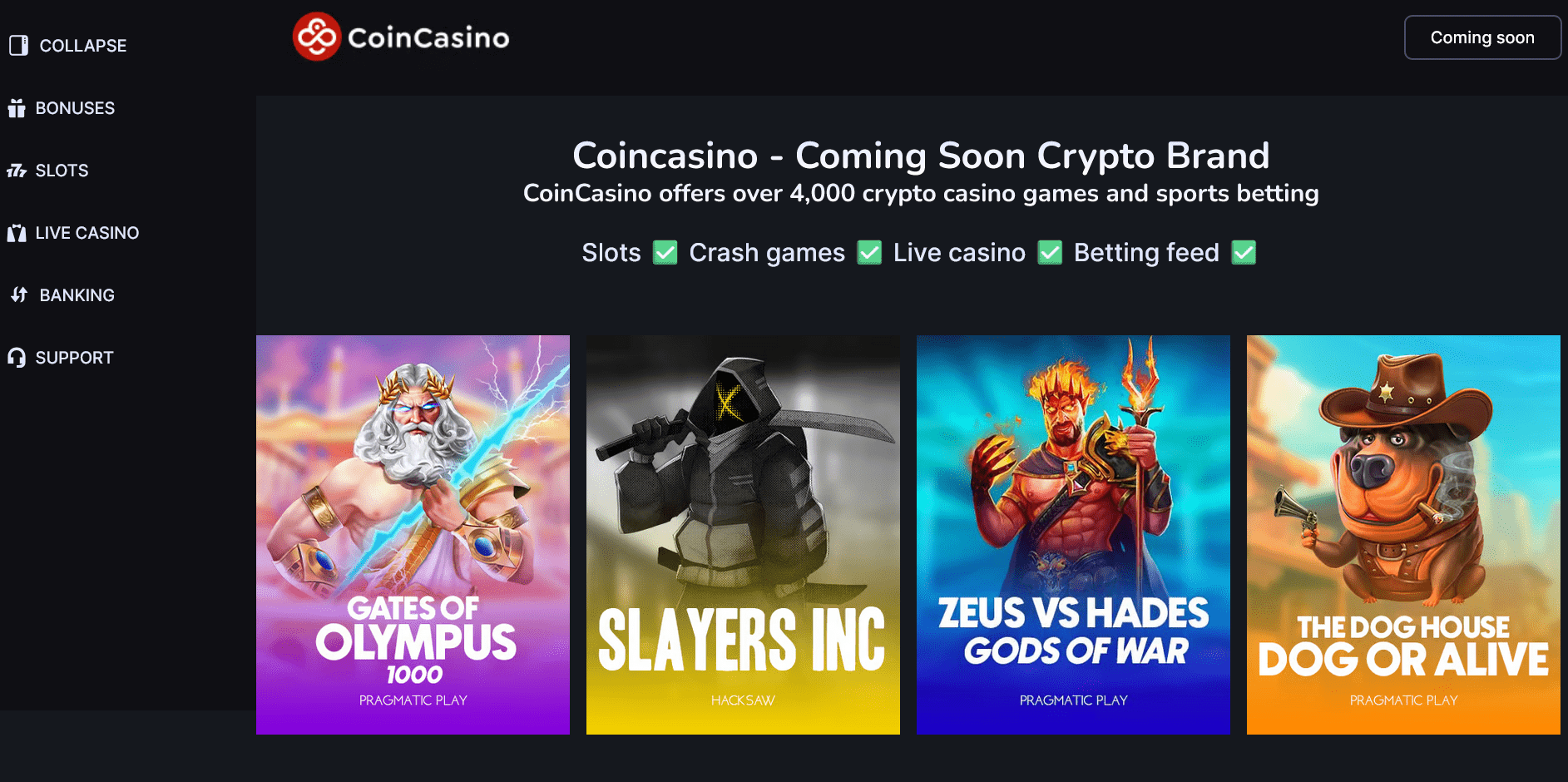 coincasino - online automaty za peníze