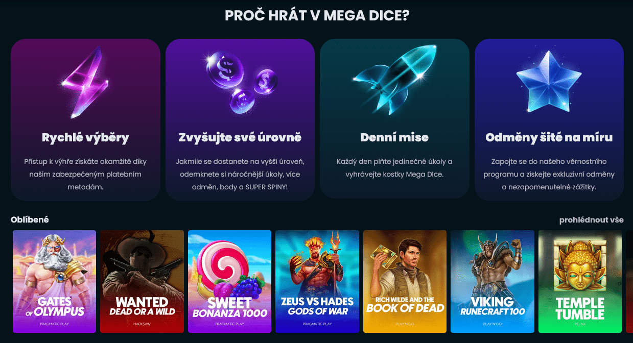 mega dice - výherní automaty zdarma