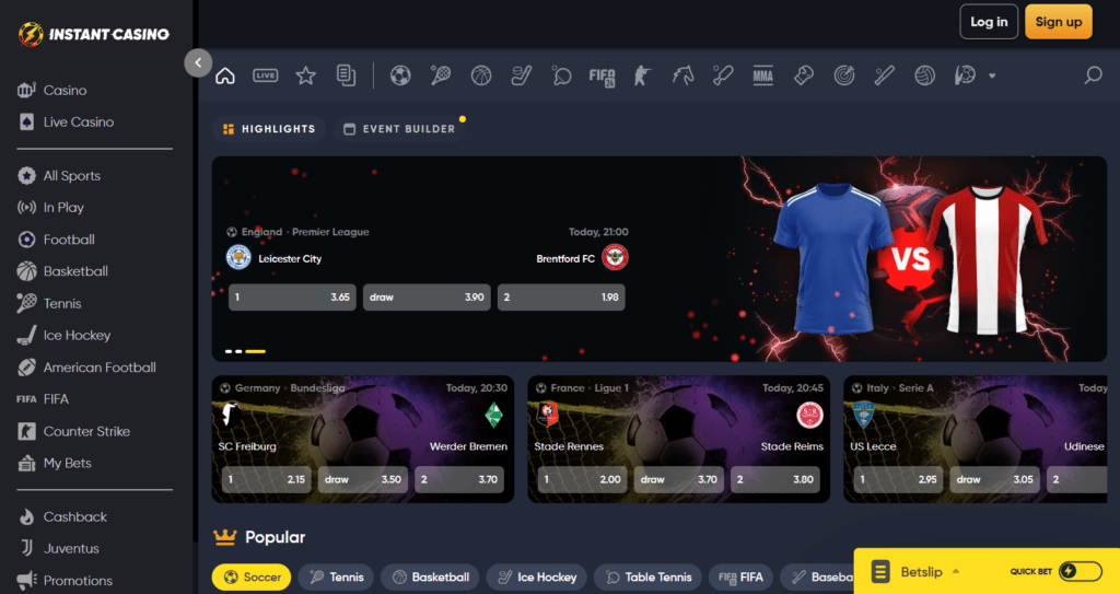 Instant Casino je nejlepší online sázková kancelář v roce 2025