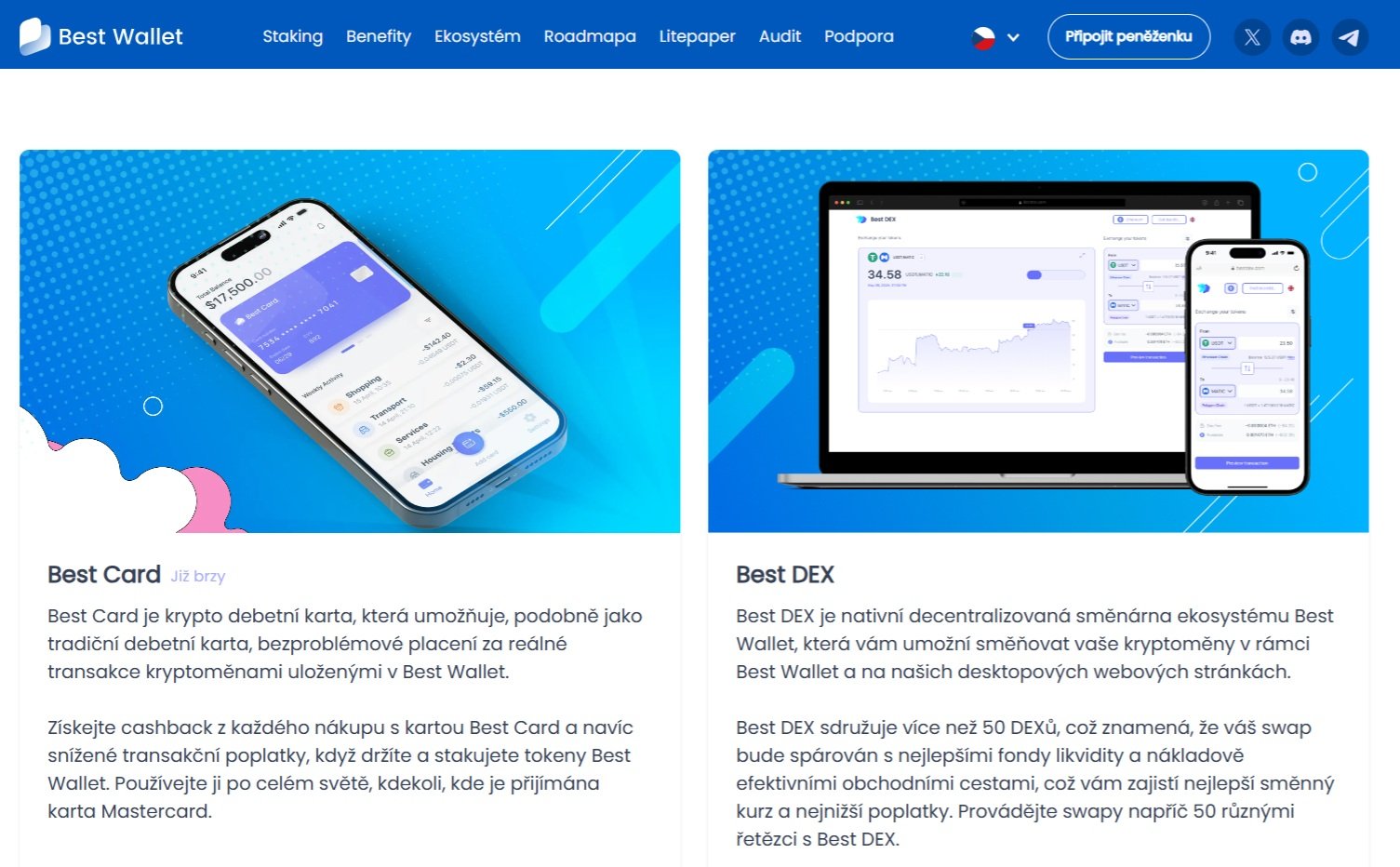 Best Wallet nabízí uživatelům řadu benefitů, včetně Best Card