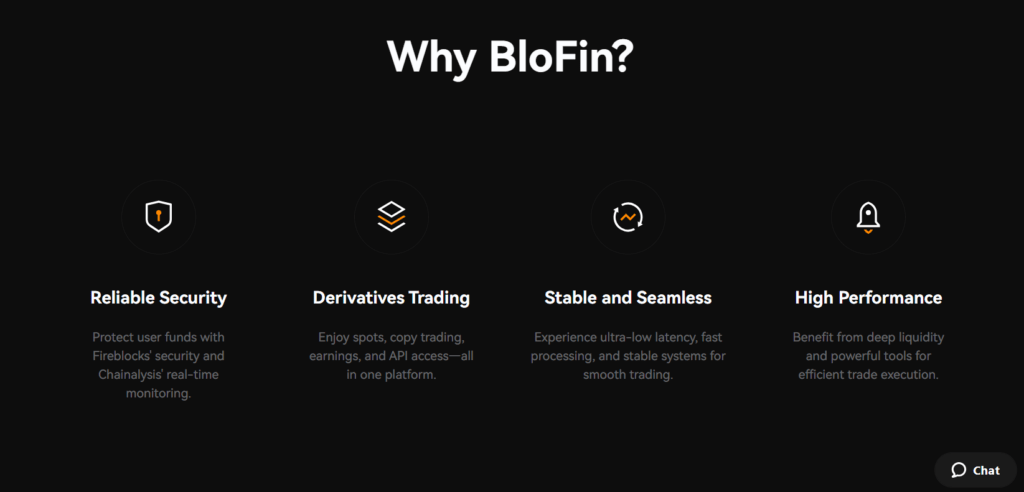 Proč obchodovat na BloFin? Bezpečnost, obchodování s deriváty, stabilita, vysoký výkon.