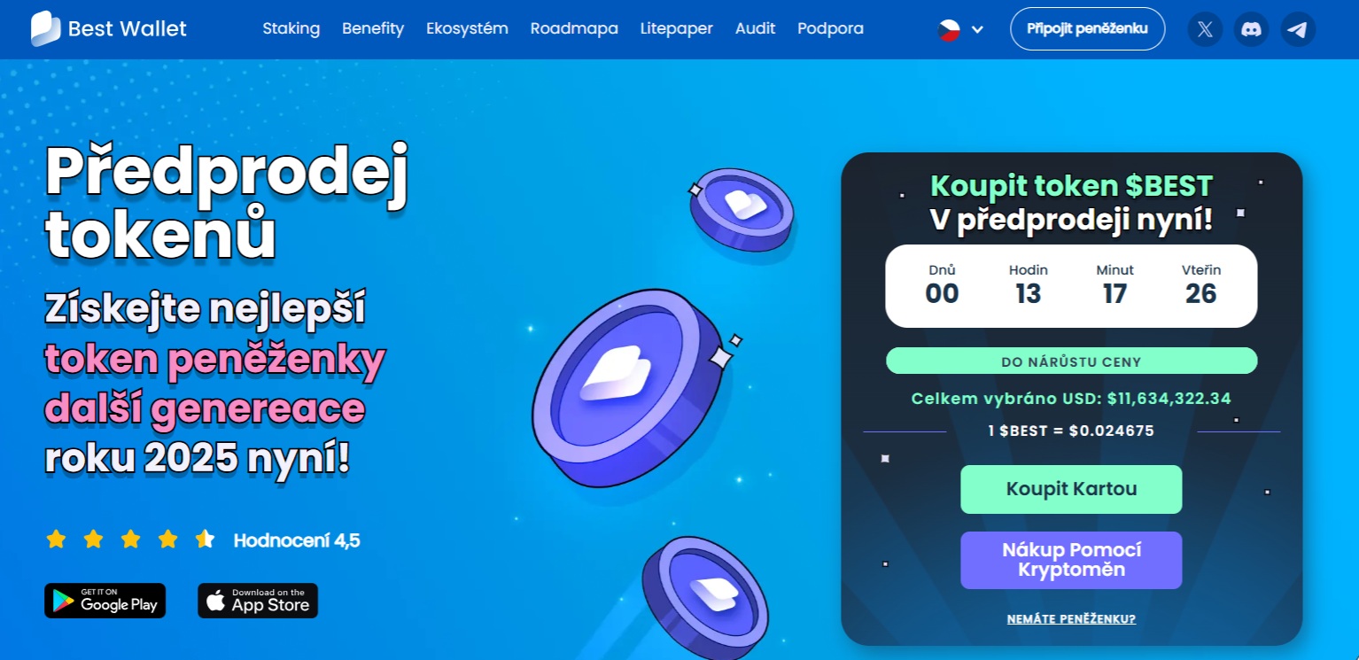 Předprodej Best Wallet přináší investorům mnoho výhod