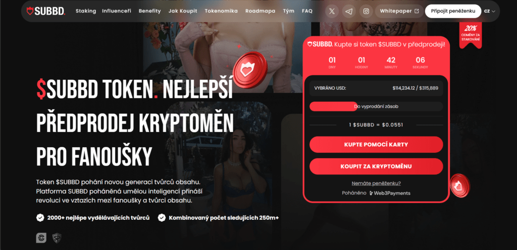 SUBBD je token, který díky svým možnostem spojení autorů a jejich fanoušků, z něj dělá dobrý projekt, díky čemuž patří mezi nejslibnější kryptoměny roku 2025