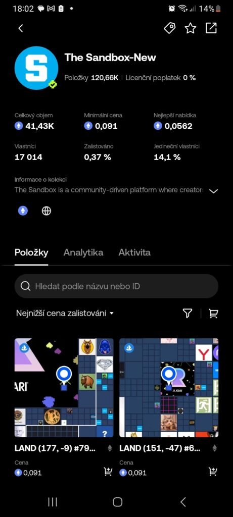 OKX Wallet, projekt The Sandbox