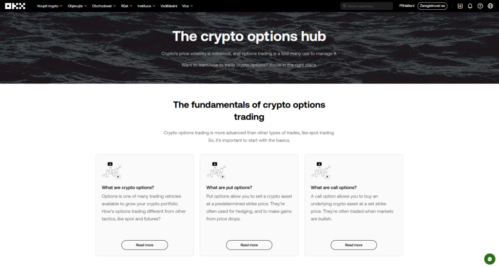 OKX trading – základy options tradingu 