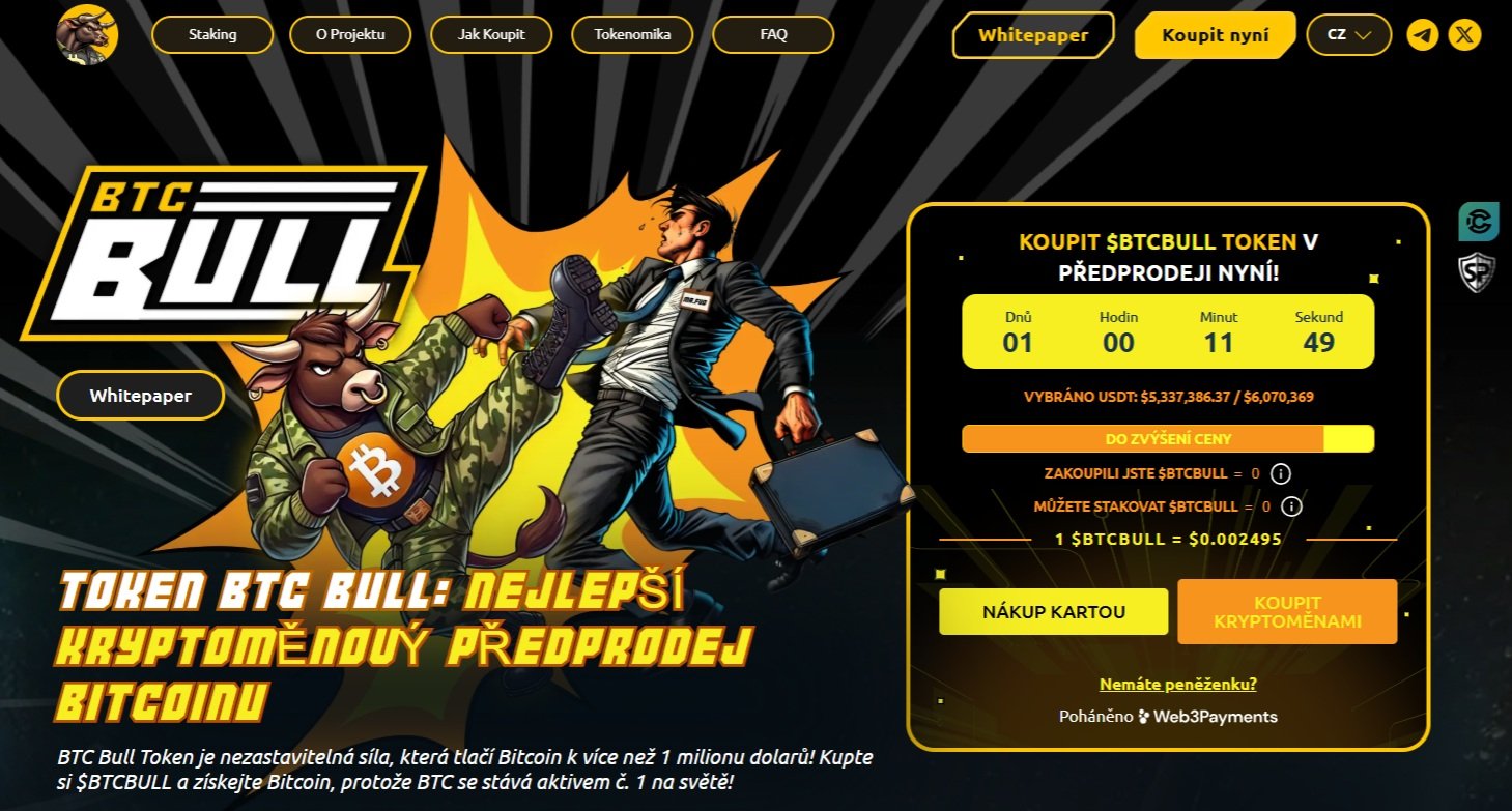 Předprodej tokenů BTCBULL přináší investorům řadu výhod