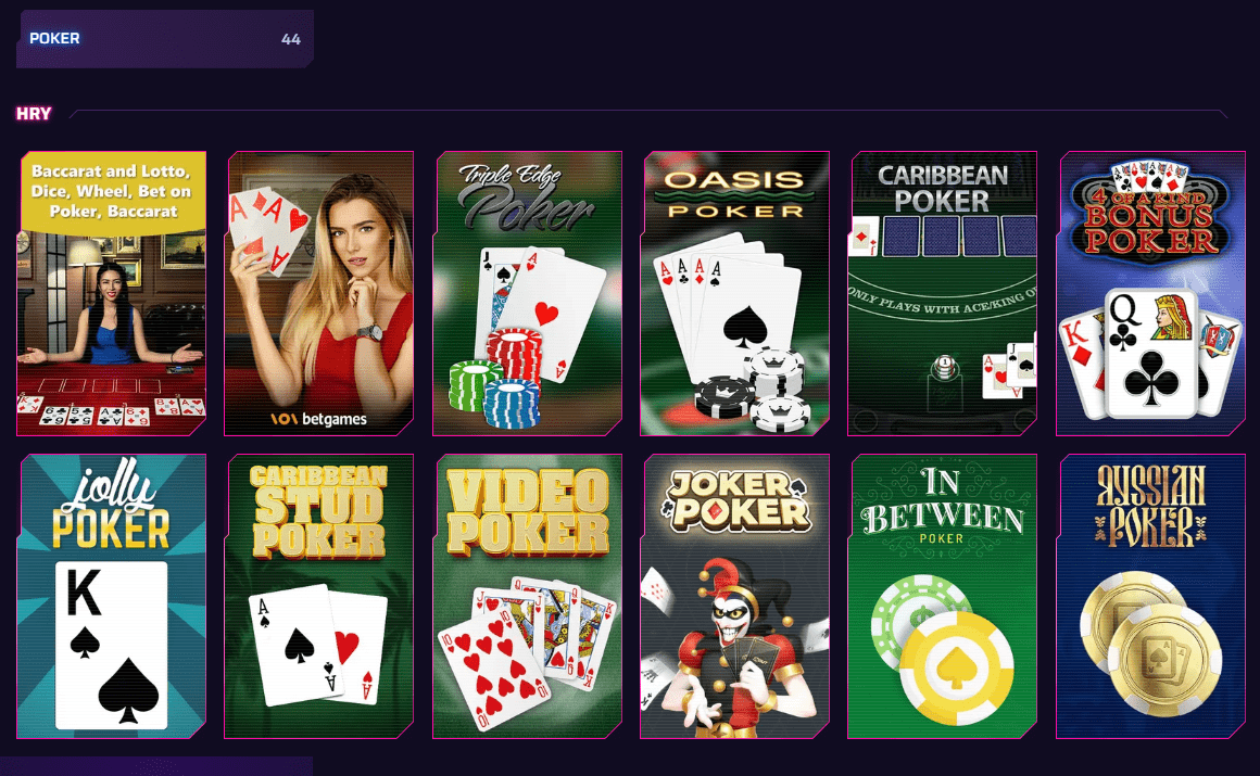 Poker online na Roby Casino