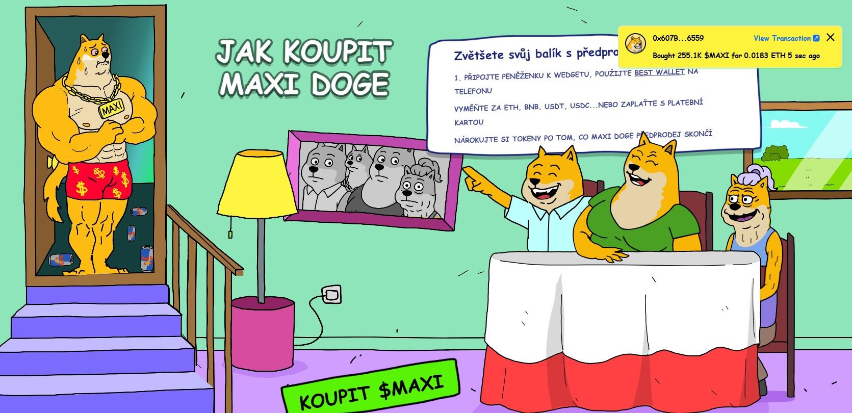 Top kryptoměny – jak koupit Maxi Doge