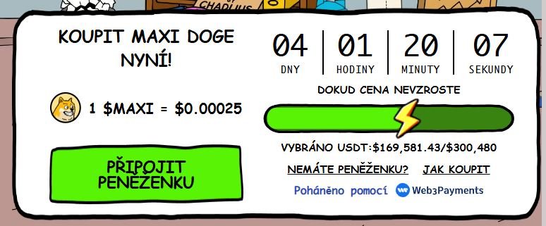Nejsilnější kryptoměny – předprodej $MAXI