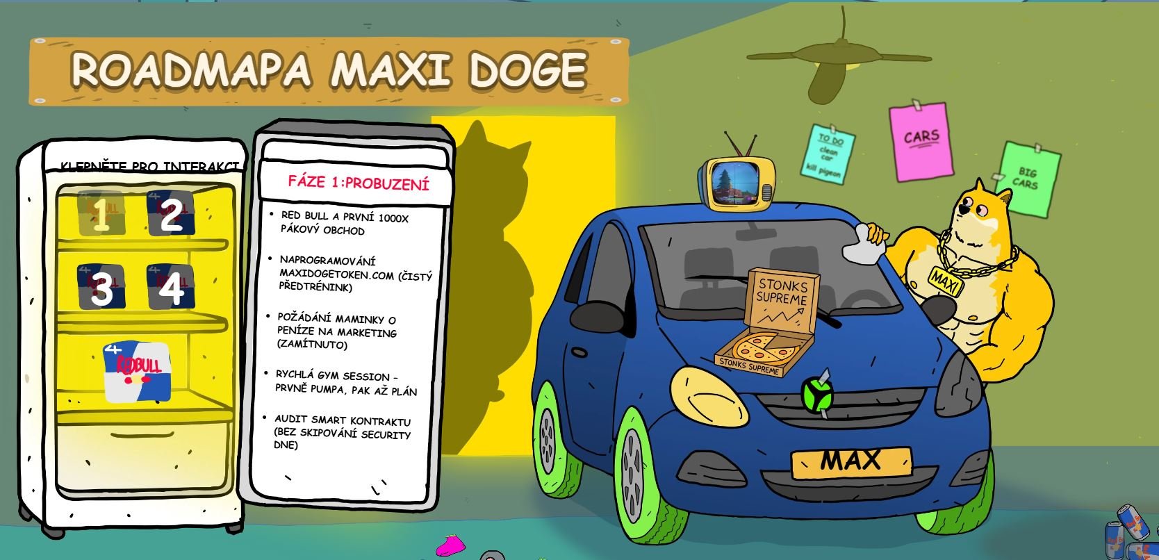 Roadmapa top kryptoměny maxi doge, která slibuje velkou kurzovou pumpu na kryptoměnovém trhu