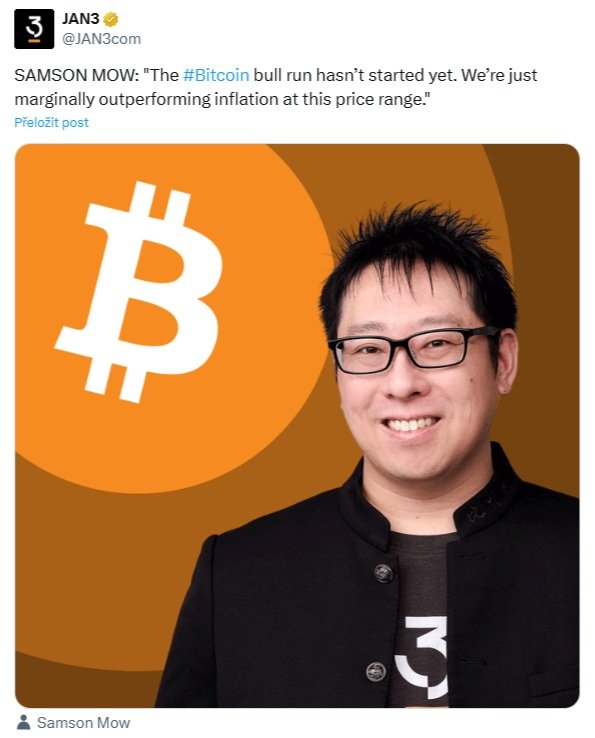Podle Mowa bull run na bitcoinu ještě ani nezačal